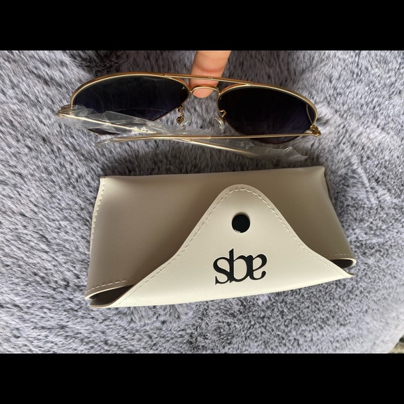 NWT AQS Mason 58mm Aviator Sunglasses black color/ 100% authentic - Picture 4 of 11